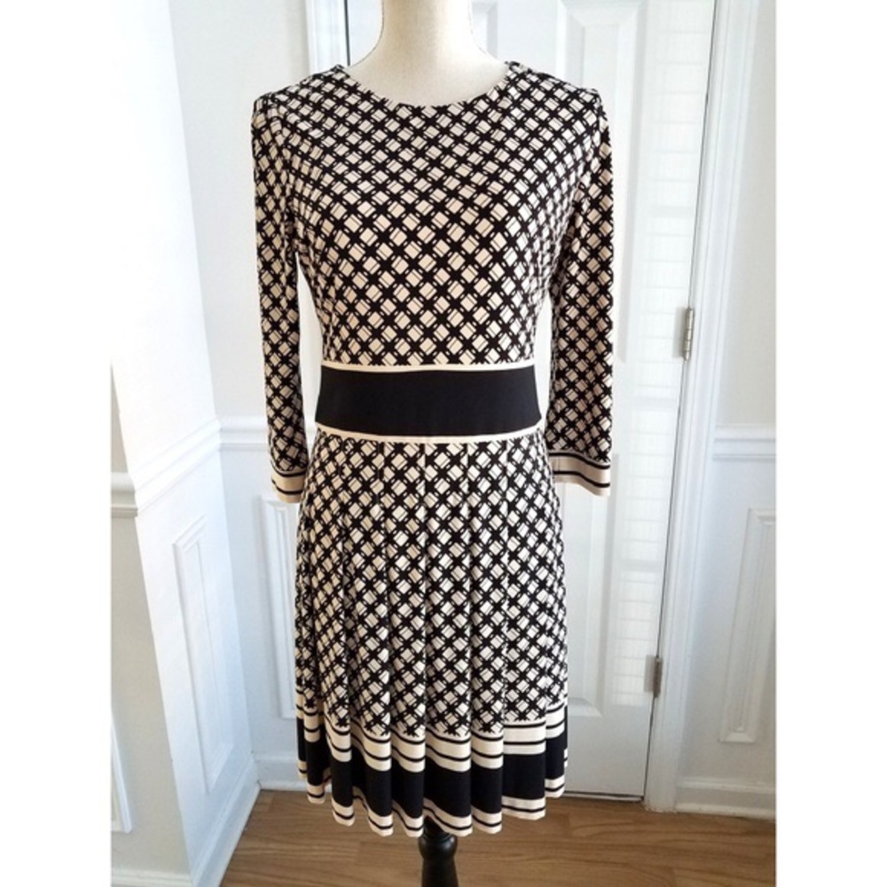 Eliza J Black and Tan Dress
